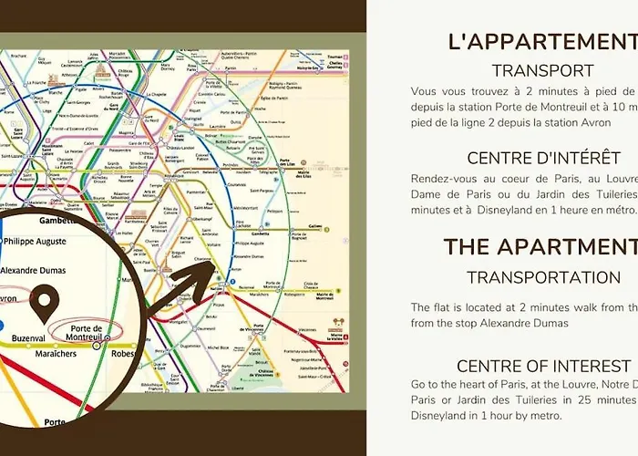 Apartment 21.appart 4pers#1 Bedroom #pere Lachaise #nation Paris